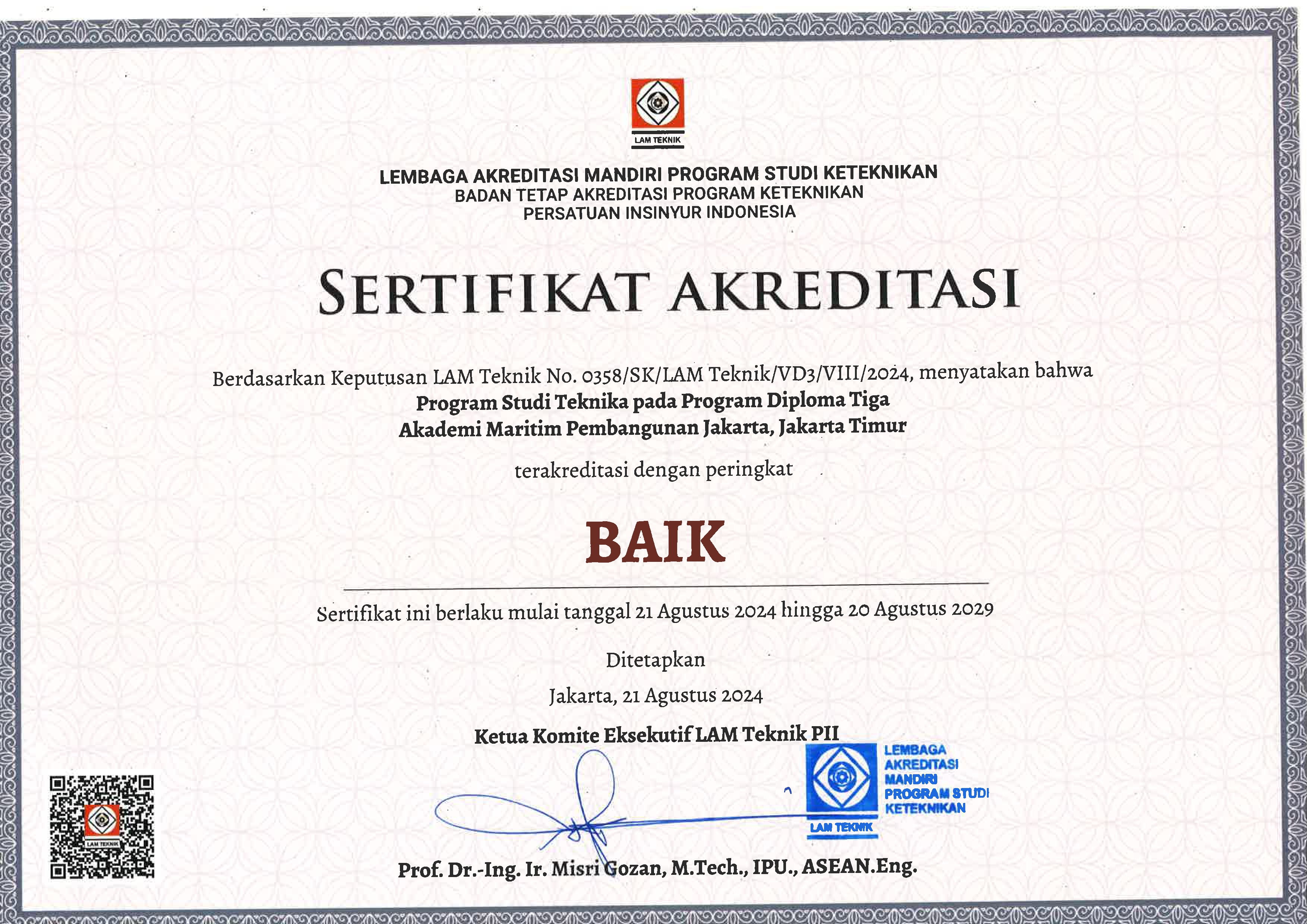 Sertifikat Akreditasi Teknika